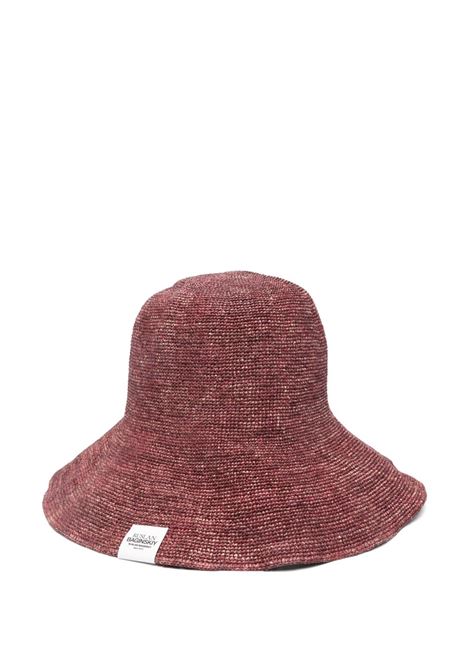 Cappello bucket con design intrecciato in bordeaux Ruslan Baginskiy - donna